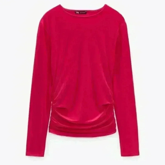 Zara Top With Gathered Sides - Picture 2 of 8